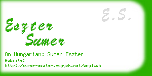 eszter sumer business card